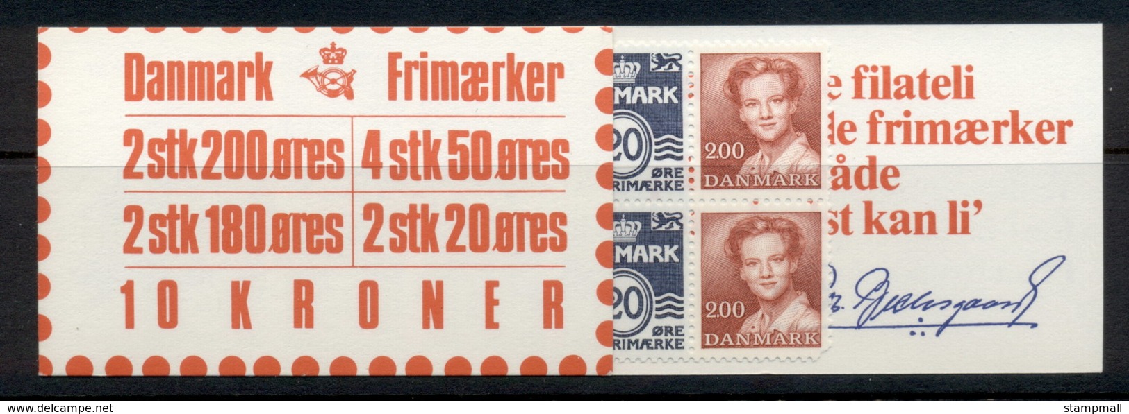 Denmark 1982-85 Booklet 4x50, 2x80, 2x20, 2x2k MUH - Unused Stamps