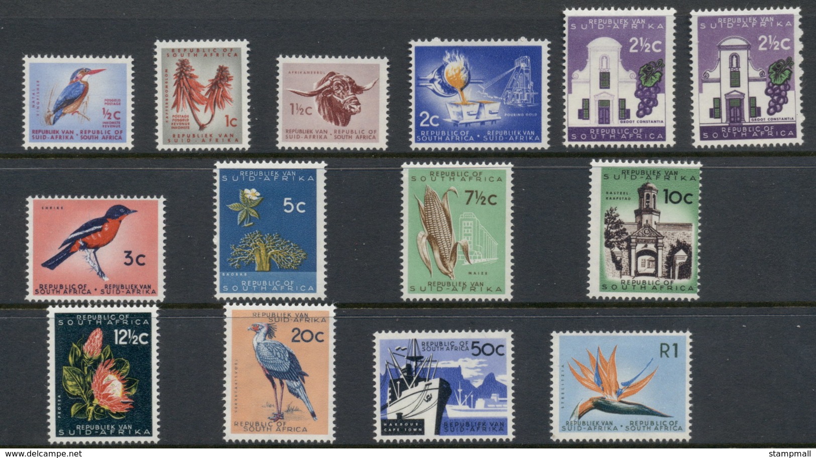 South Africa 1961 Republic Definitives, Wmk. MLH - Unused Stamps