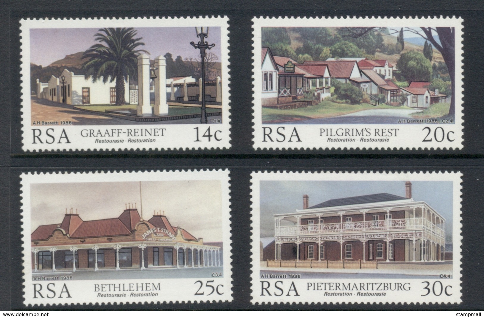 South Africa 1986 Cultural Heritage Restoration Projects MUH - Unused Stamps