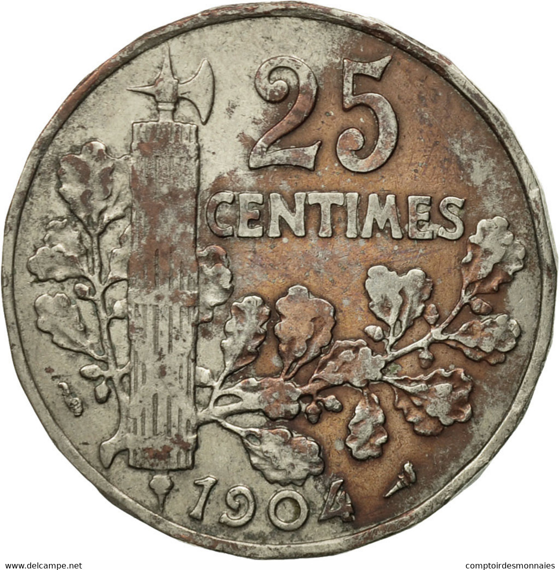 Monnaie, France, Patey, 25 Centimes, 1904, TB, Nickel, Gadoury:364, KM:856 - Autres & Non Classés