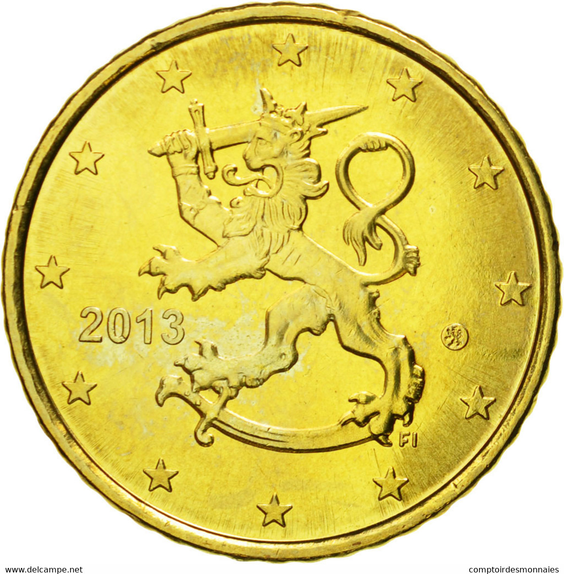 Finlande, 50 Euro Cent, 2013, SPL, Laiton, KM:128 - Finlande