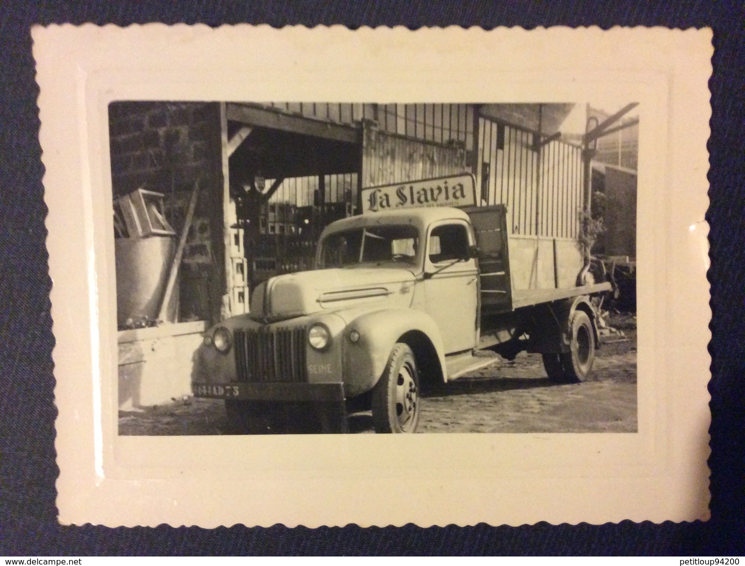 PHOTO AUTOMOBILE CAMION FORD Enseigne Slavia 1948 - Automobiles