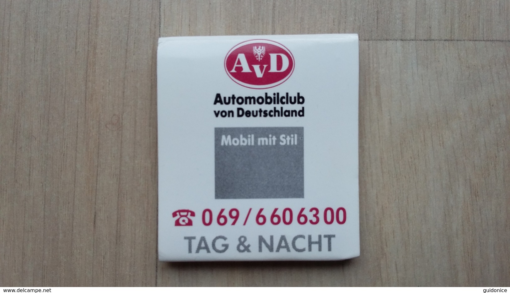 Zündholzheftchen Mit Werbung Für Einen Automobil-Club (Deutschland) - Zündholzschachteln