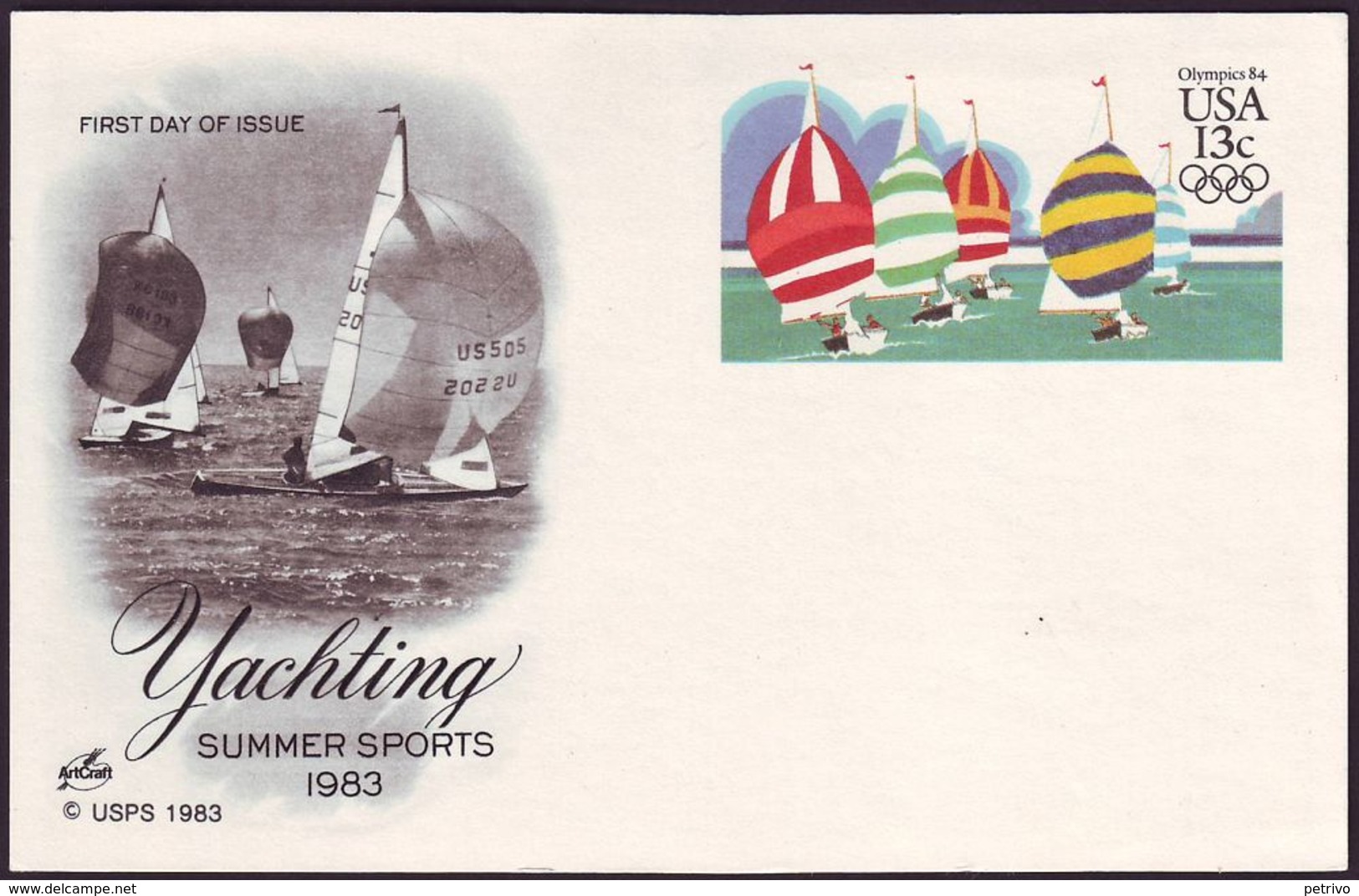 USA - 1983 L - Olympic Games 1984  - Stationery Card - Ete 1984: Los Angeles