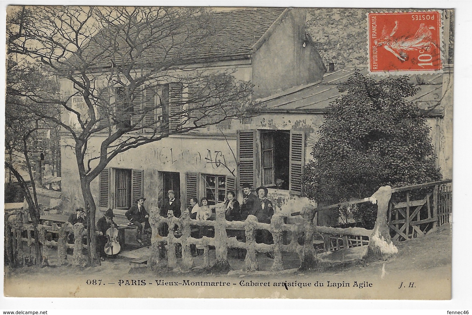 75 - PARIS - Vieux-MONTMARTRE - Cabaret Artistique Du Lapin Agile - Animée - 1914 (W182) - Cafés, Hôtels, Restaurants