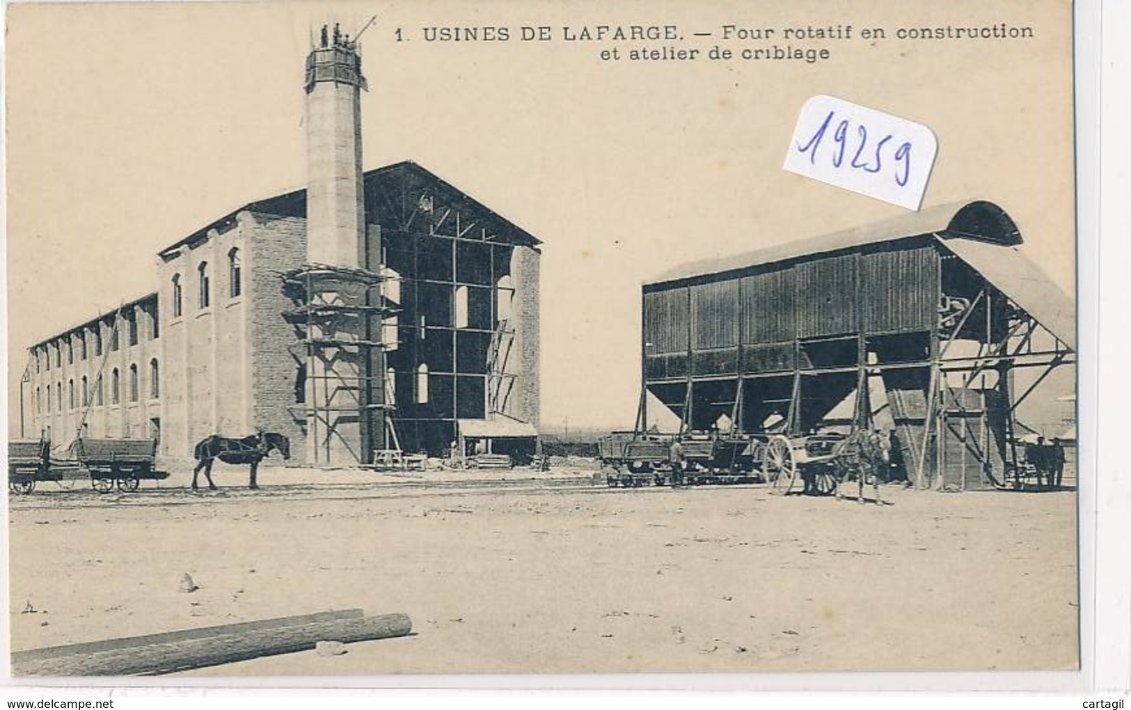 CPA ( RARE) -19259- Usines De Lafarge - Four Rotatif En Construction -Envoi Gratuit - Other & Unclassified