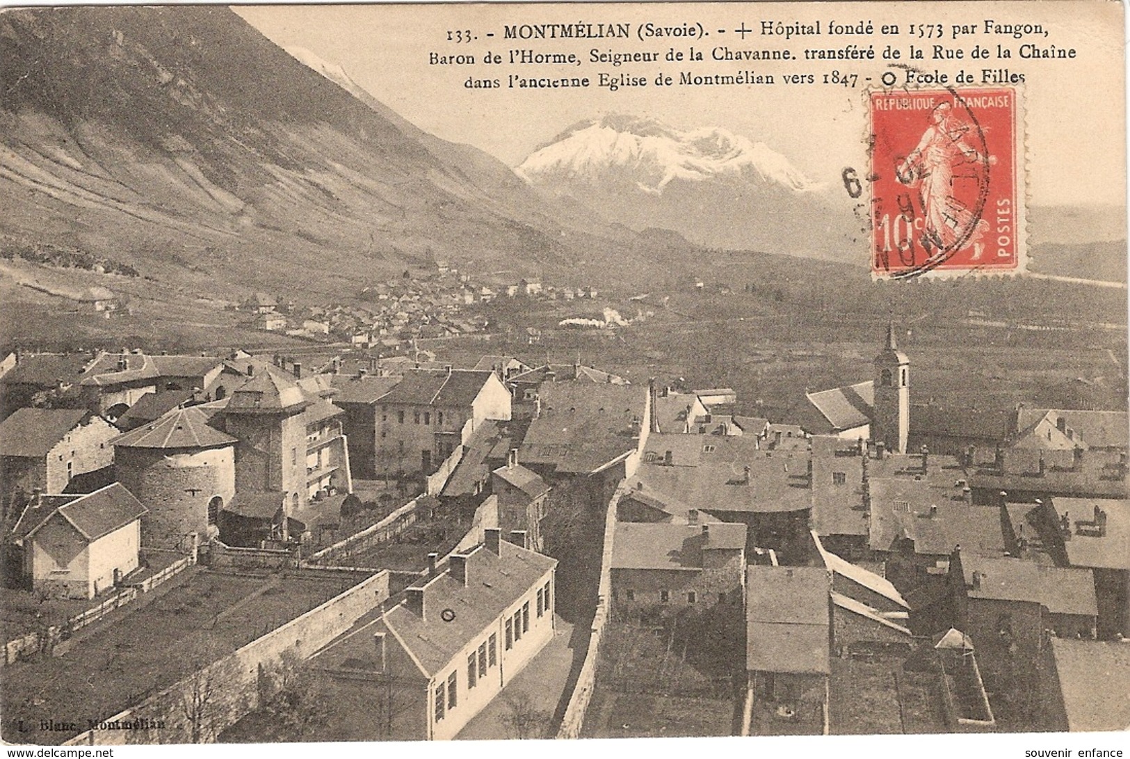 CPA Montmélian Hopital Ecole De Filles 73 Savoie - Montmelian