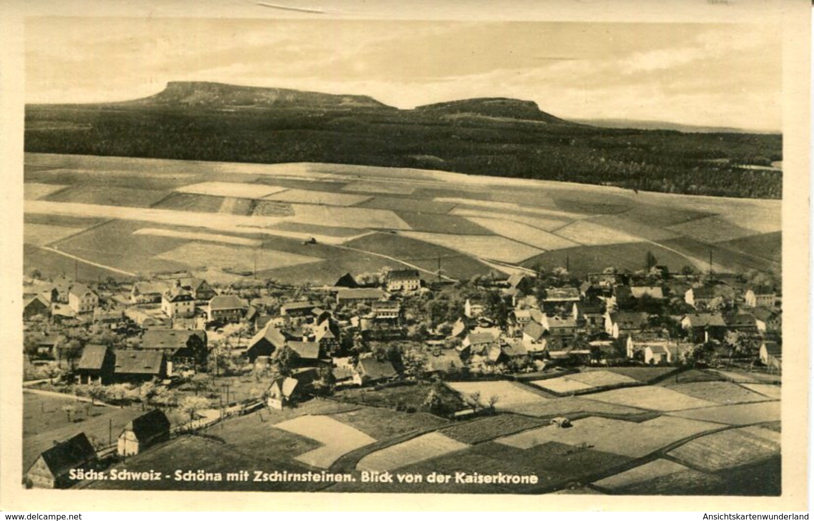 007270  Schöna Mit Zschirnsteinen. Blick Von Der Kaiserkrone - Schoena