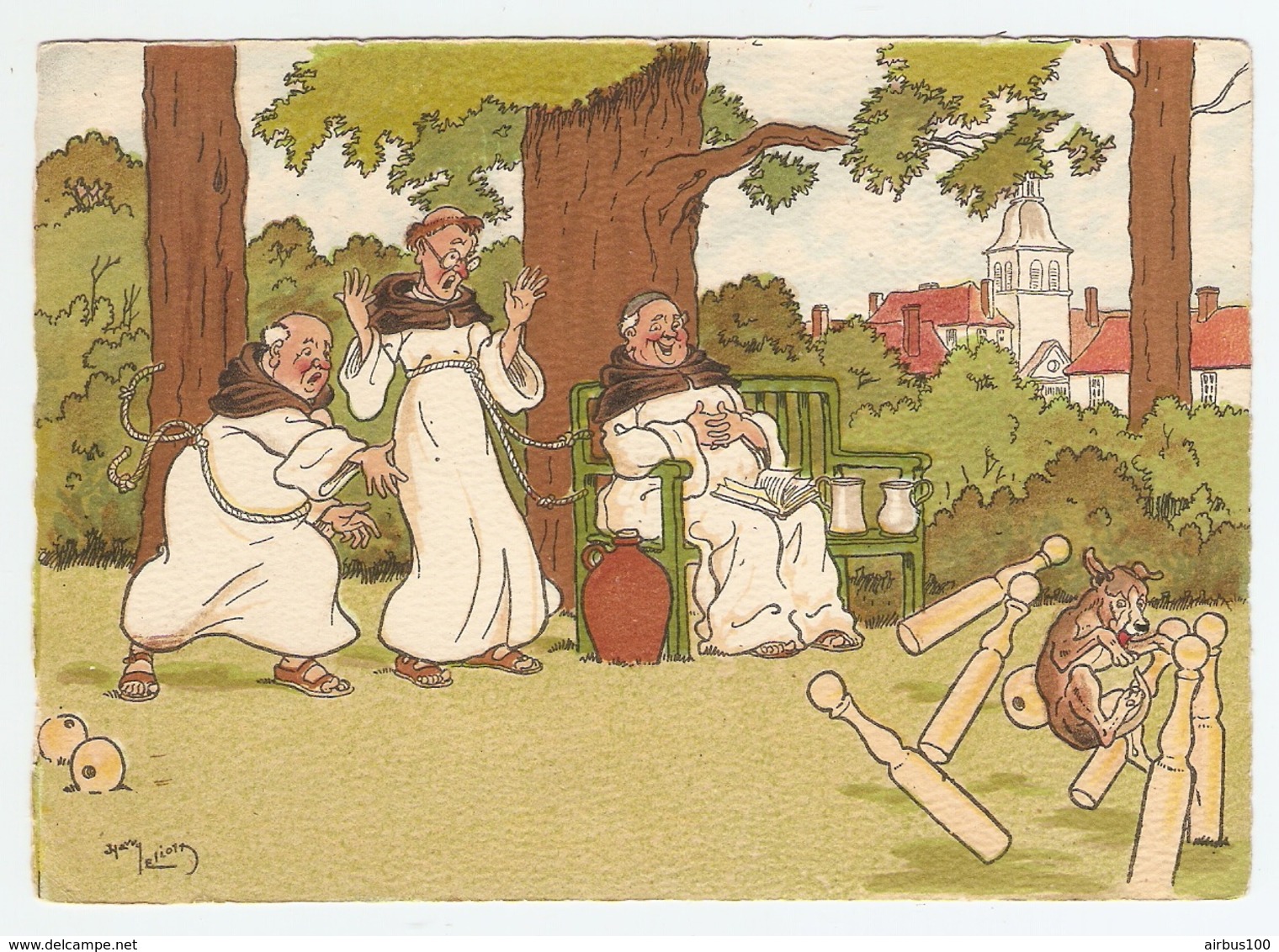 CP N° 1171 G Barré Et Dayez - Illustrateur Eliott - Humour - Moines Jeu De Quilles - Moine Quille - Elliot