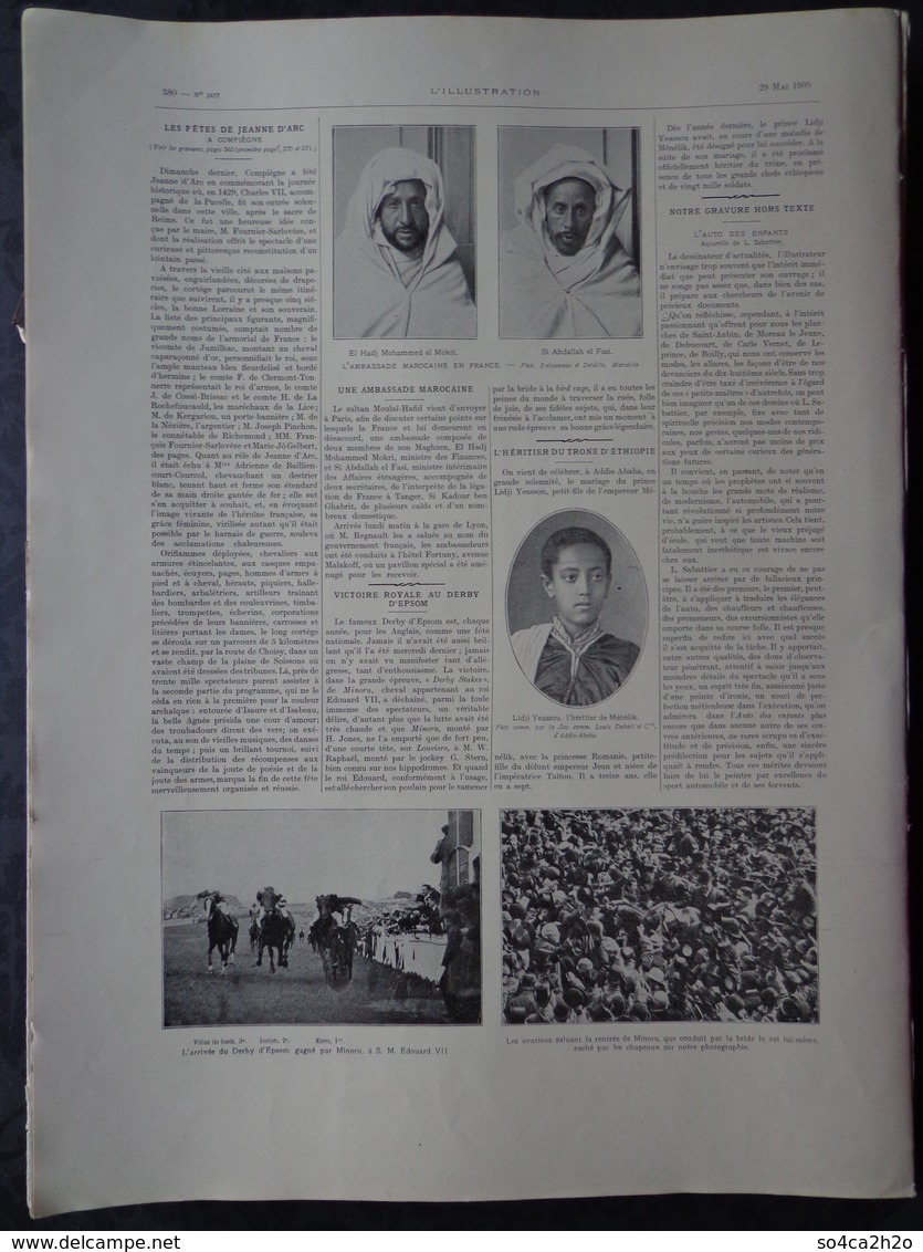 L'Illustration N° 3457 Du 29 Mai 1909  La Caravane Funéraire De L'Empereur Kouang-Su; La Petite Princesse De Hollande - L'Illustration