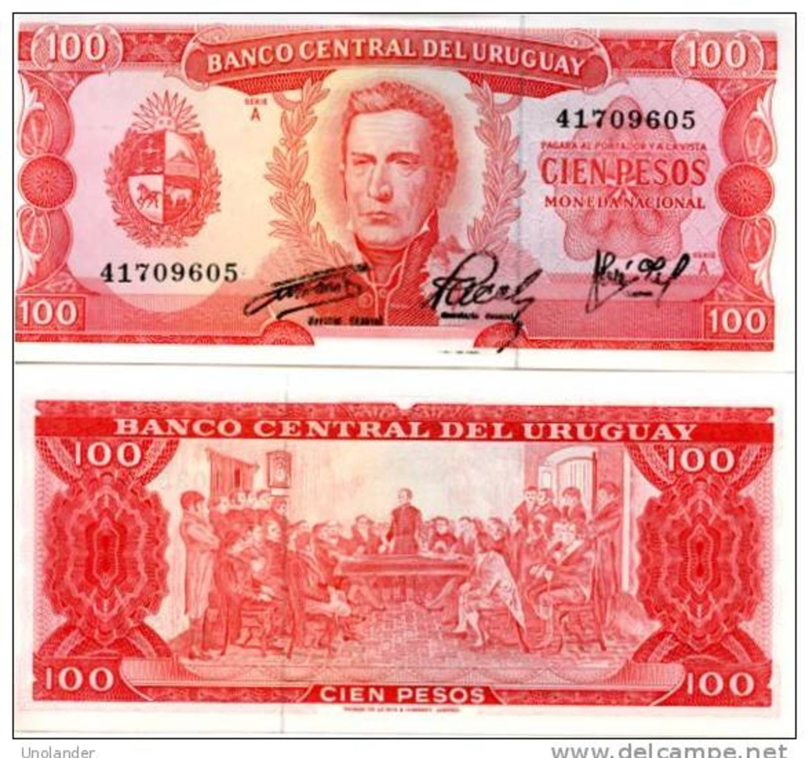 URUGUAY 100 Pesos P 47 UNC - Uruguay