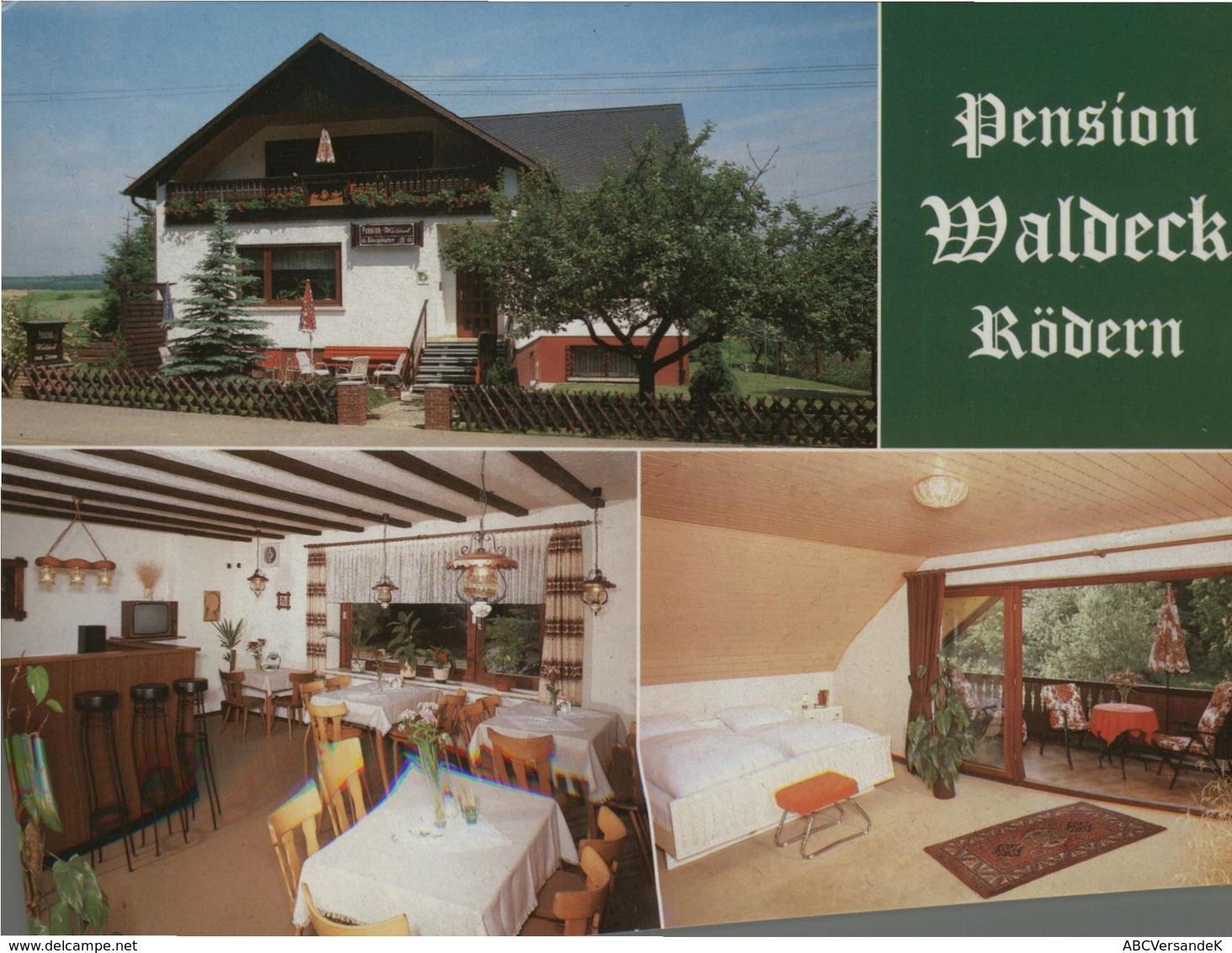 Rödern Bei Kirchberg. Pension Waldeck. Fam. Steffen. Seltene Mehrbild AK Farbig. Gebäudeansicht, Gastraum, Zim - Unclassified