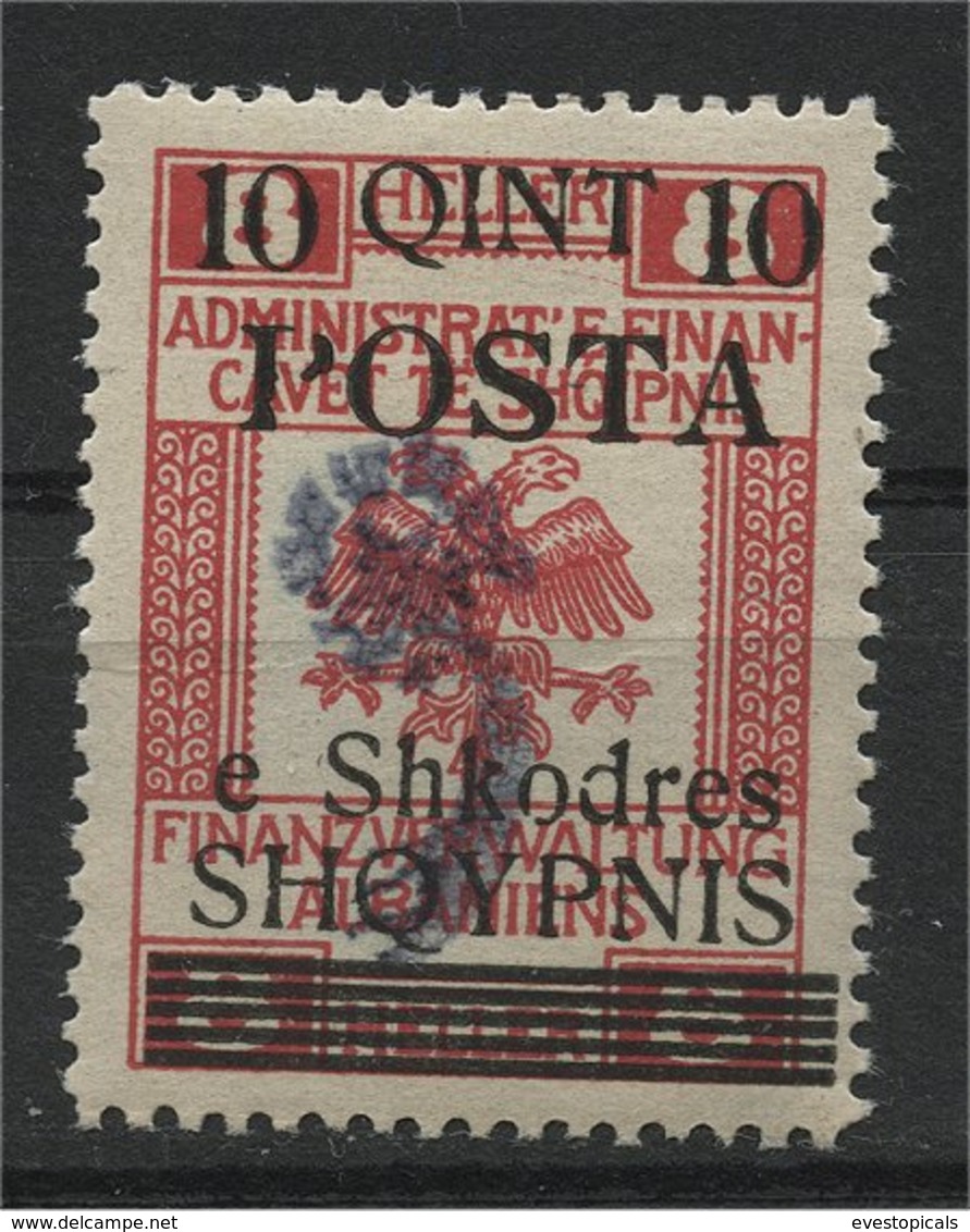 ALBANIA, OVERPRINT ""COMET"" 10 QUINT 1919,NH - Albanie