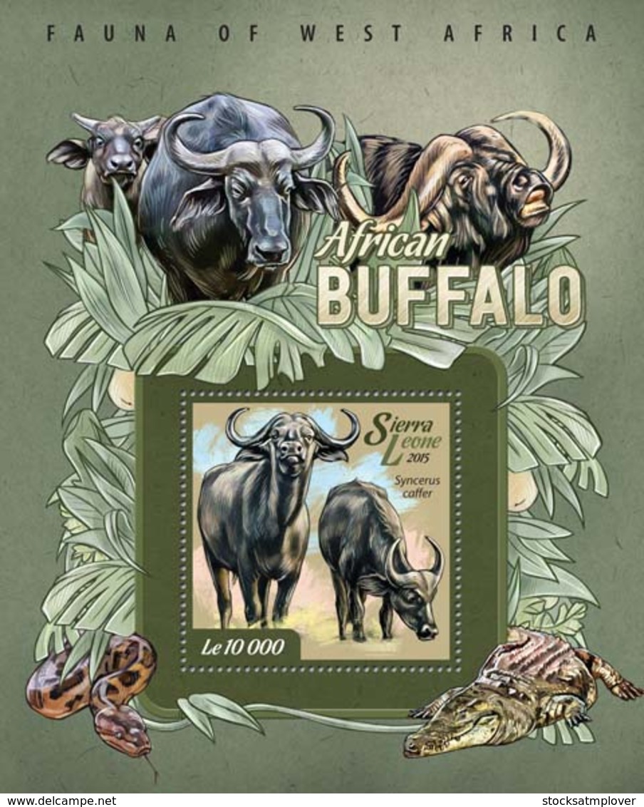 Sierra Leone   2015 Fauna African Buffalo - Sierra Leone (1961-...)