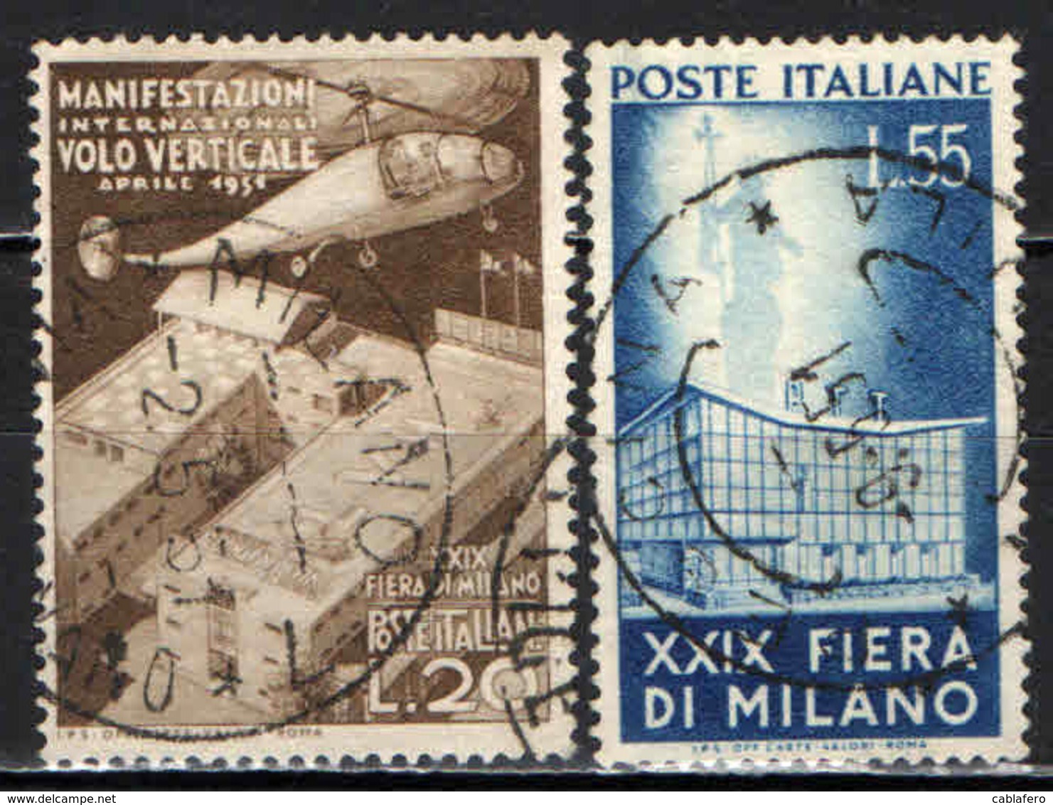 ITALIA - 1951 - 29^ FIERA DI MILANO - USATI - 1946-60: Usati