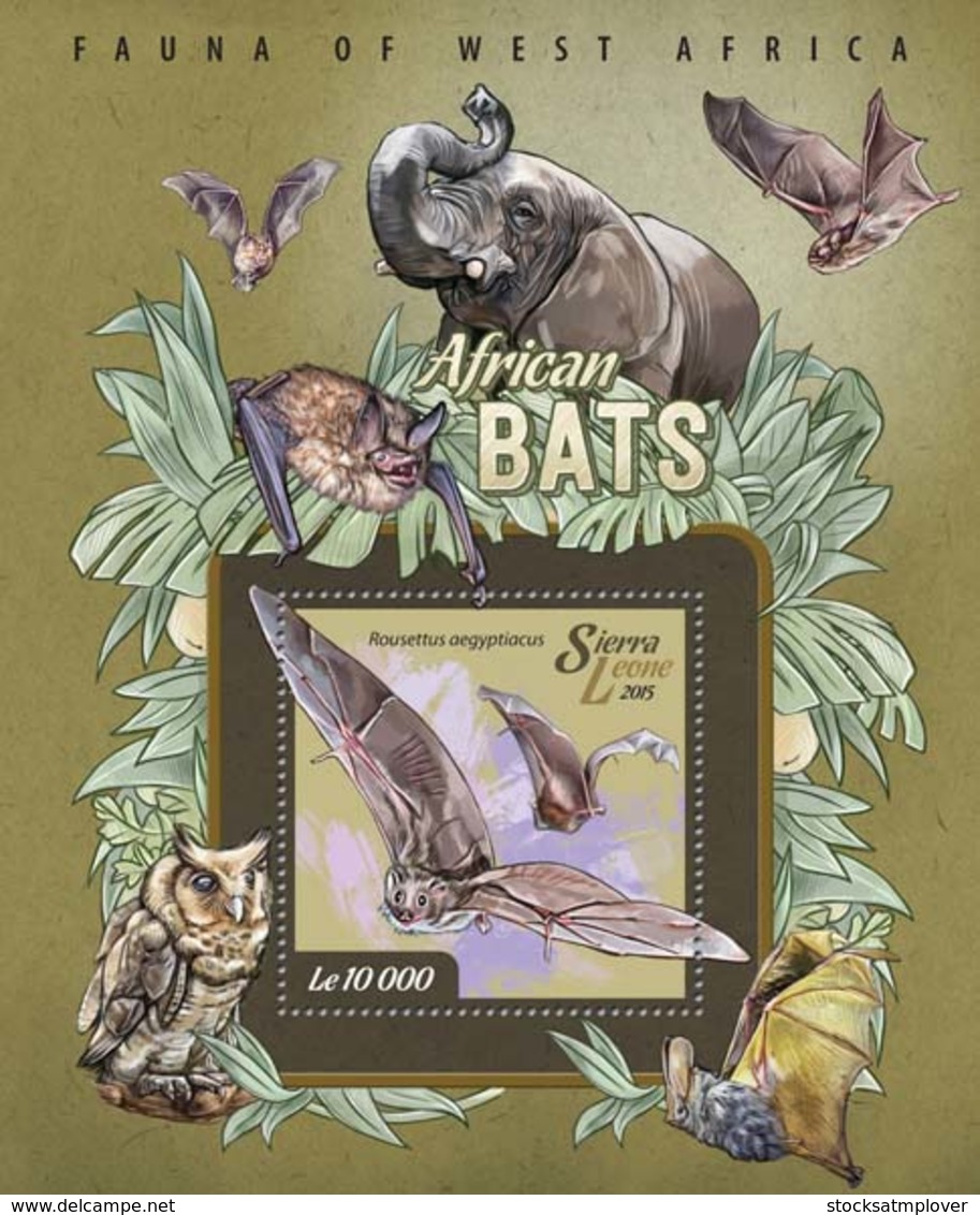 Sierra Leone   2015 Fauna African Bats - Sierra Leone (1961-...)