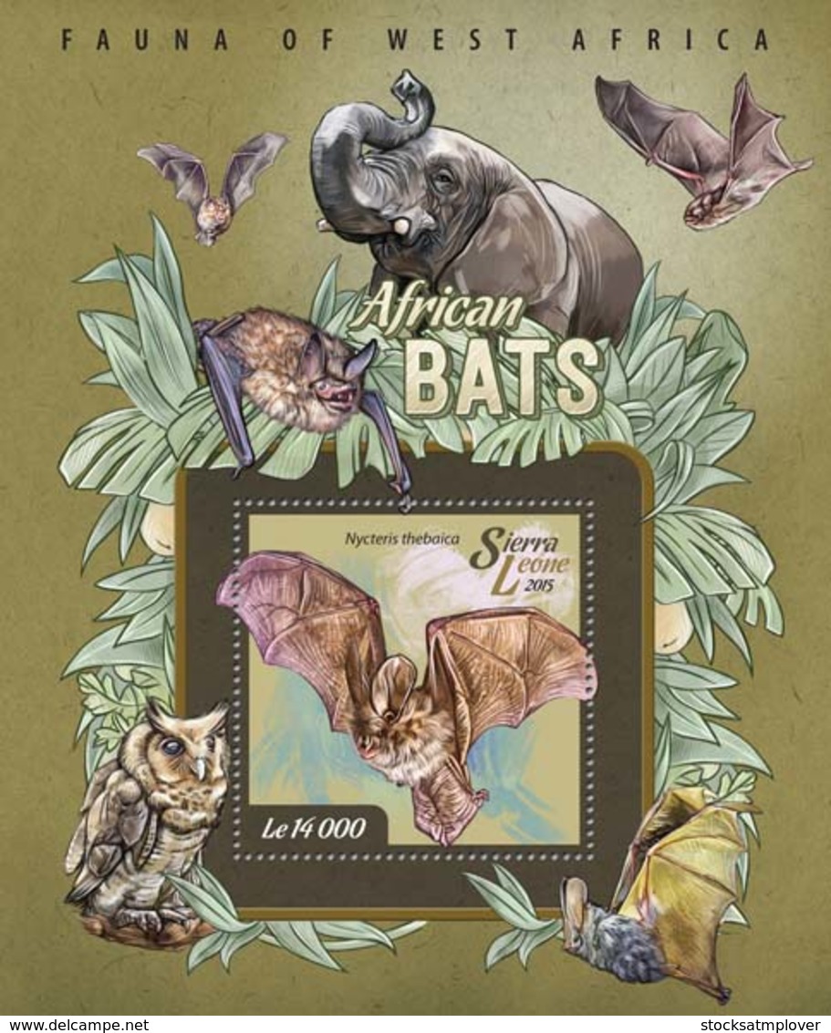 Sierra Leone   2015 Fauna African Bats - Sierra Leone (1961-...)