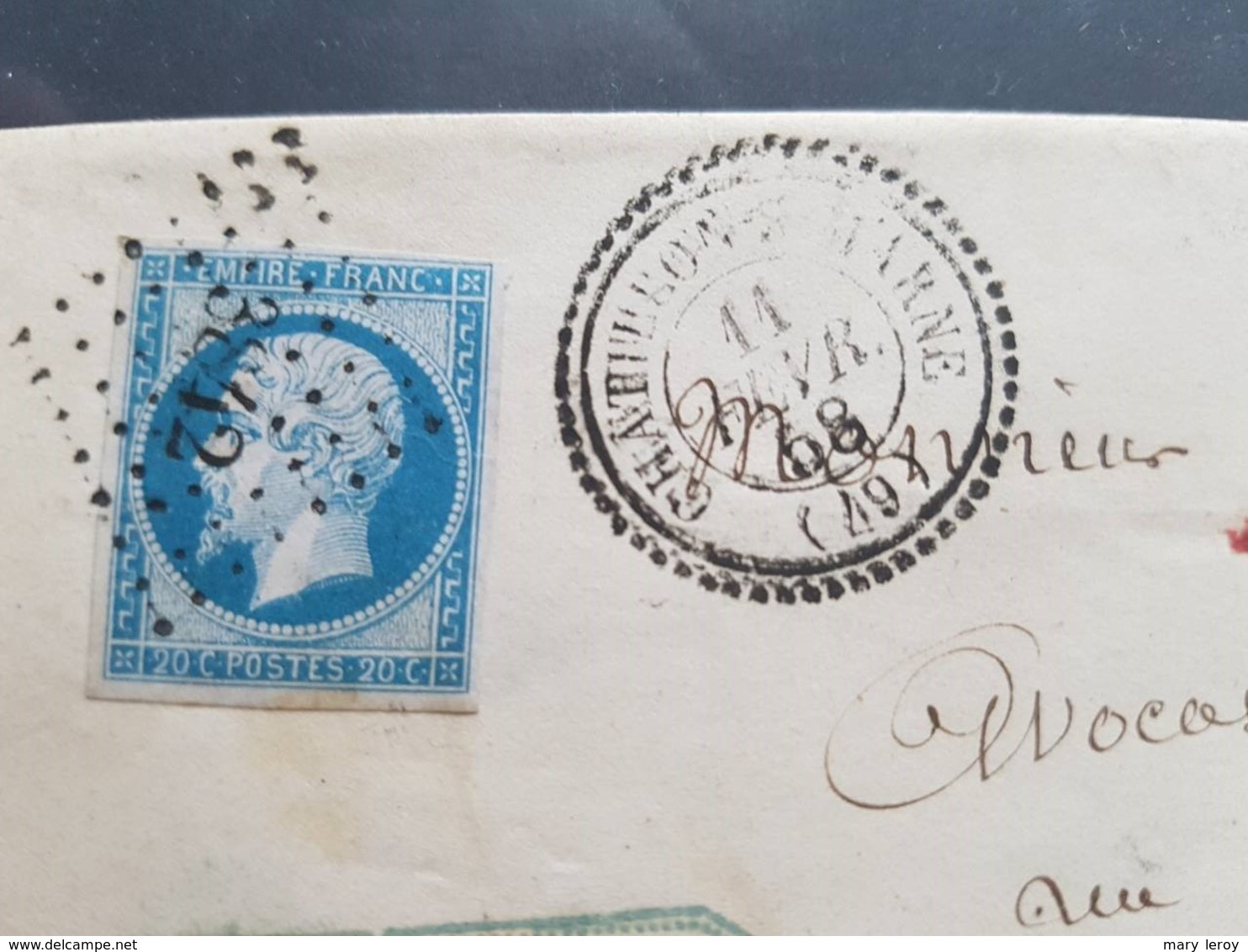 Rare Lettre De Châtillon Sur Marne Pour Paris ( 1858 ) - Cachet PC 3842 - 1849-1876: Periodo Classico