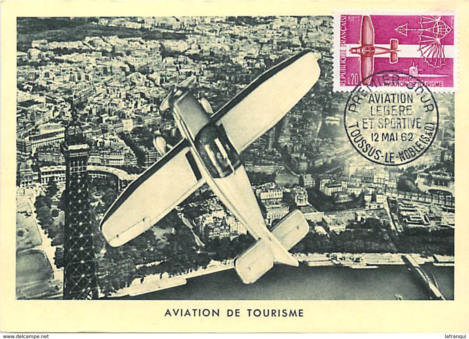 Gd Format :environ15cms X10cms -ref Y574-aviation - Carte Premier Jour - Avion De Tourisme - Aero Clubs -aero Club  - - 1946-....: Ere Moderne