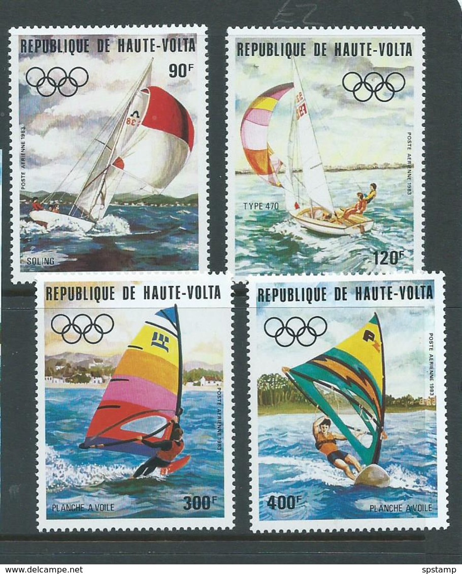 Upper Volta Burkina Faso 1983 Los Angeles Olympic Games Yachting Set 4 MNH - Burkina Faso (1984-...)