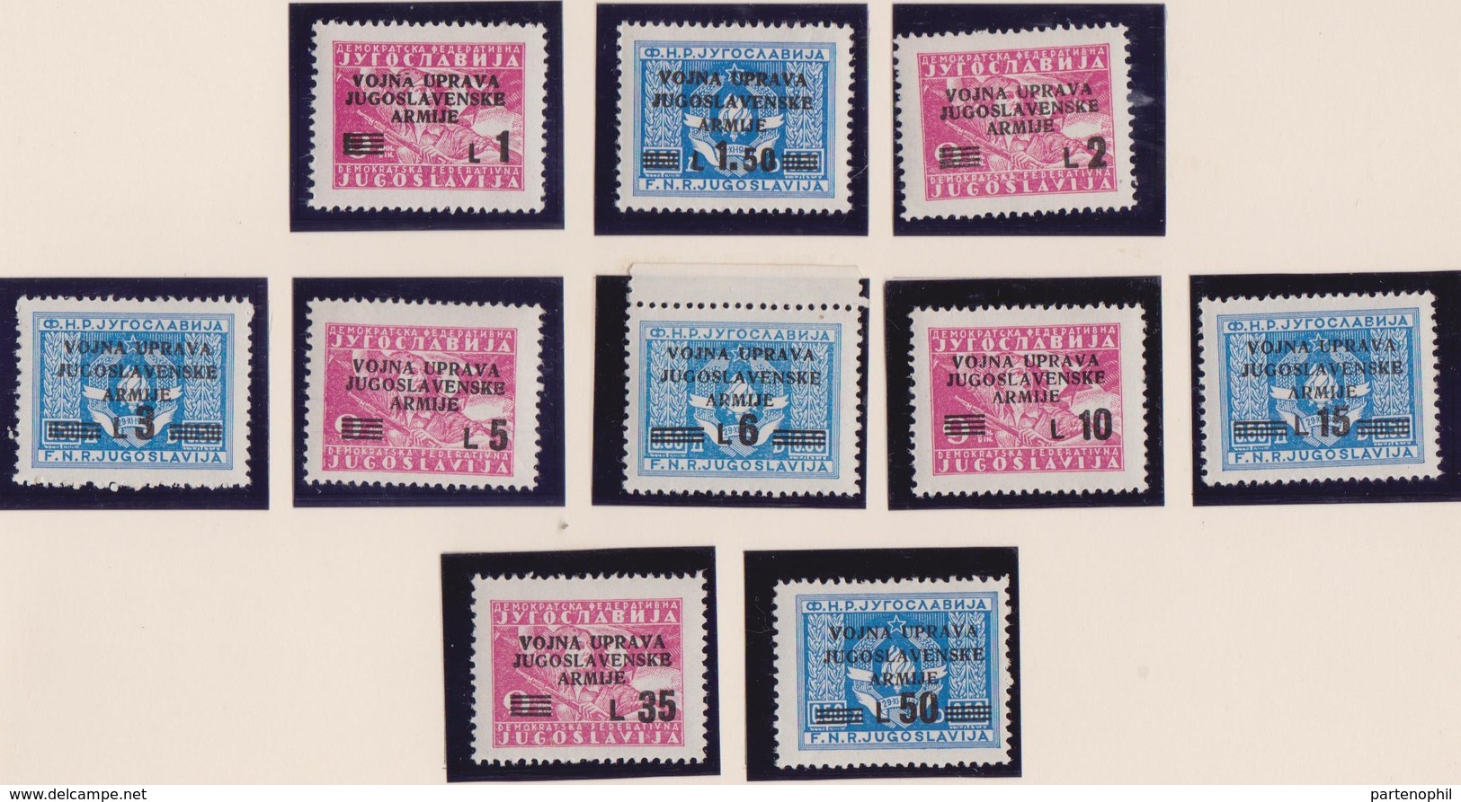 Occ. Jugoslava Isrtria E Litorale Sloveno 1947 - Amministrazione Militare 67/76 MNH - Occup. Iugoslava: Litorale Sloveno