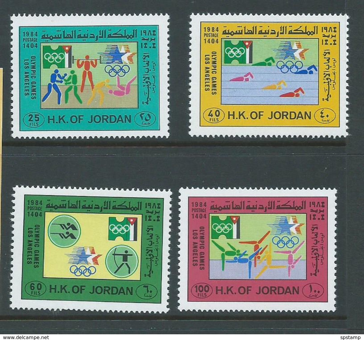 Jordan 1984 Los Angeles Olympic Games Set 4  MNH - Jordan