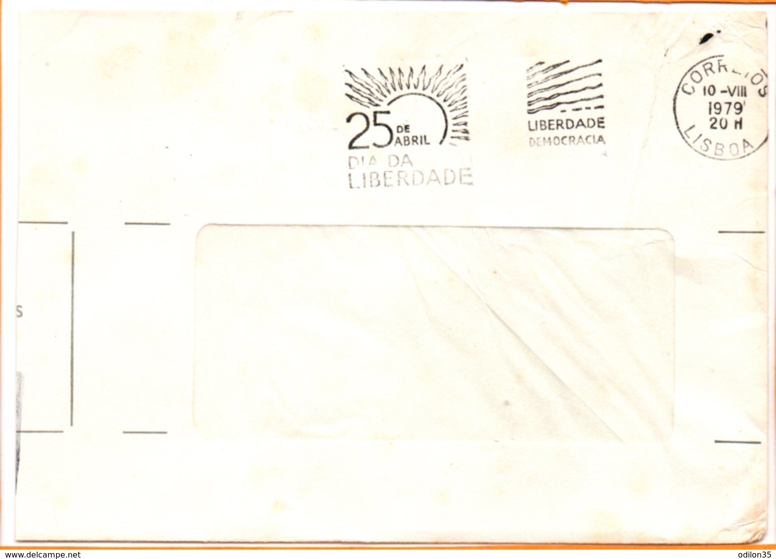 Portugal, Lettre De Lisbonne, Flamme "25 Avril, Jour De La Liberté" - Lettres & Documents