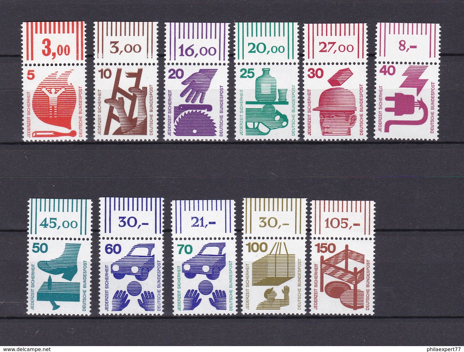 BRD - 1971/73 - Michel Nr. 649/703+773 W OR - Postfrisch - 55 Euro - Ungebraucht