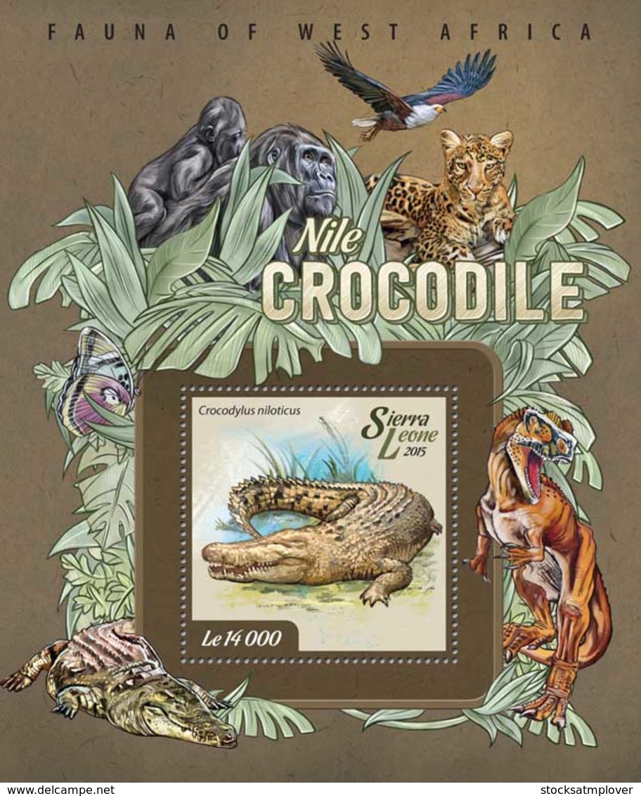 Sierra Leone   2015 Fauna  Nile Crocodile - Sierra Leone (1961-...)