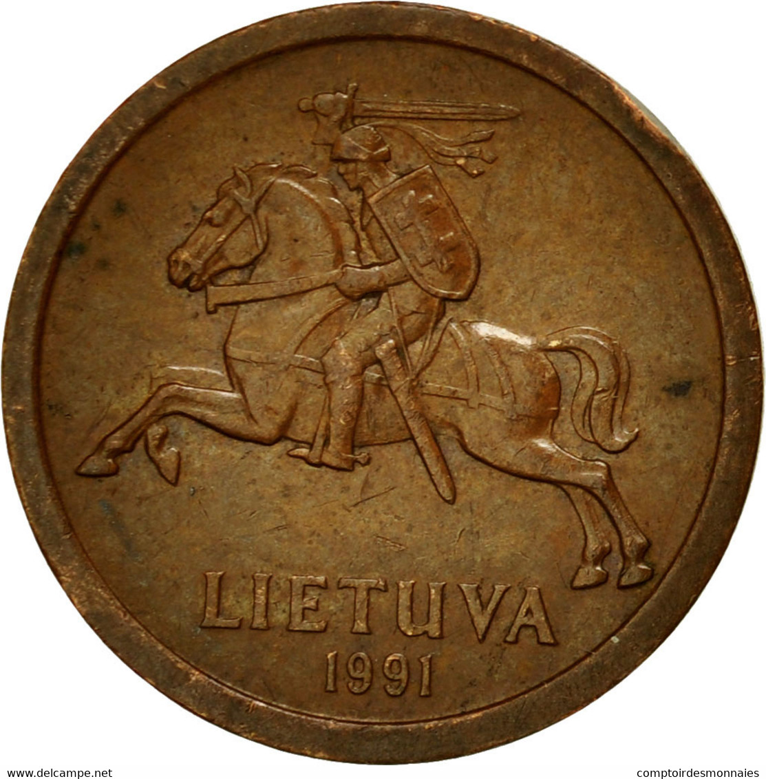 Monnaie, Lithuania, 10 Centu, 1991, TTB, Bronze, KM:88 - Lituanie