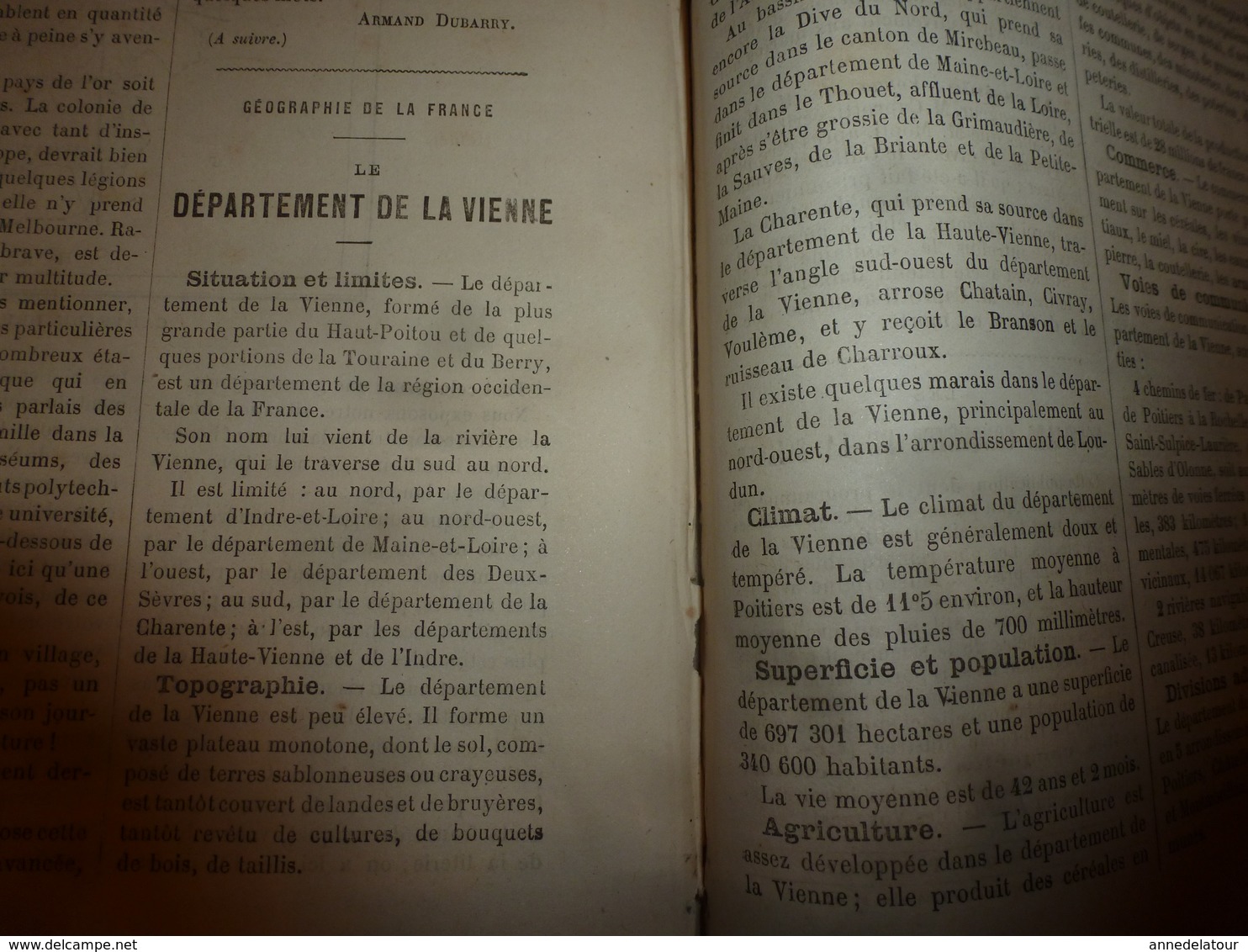 1883 JdV :  Deux Ours Polaires Capturent Un Morse ;  Département De La  Vienne; Etc - Tijdschriften - Voor 1900