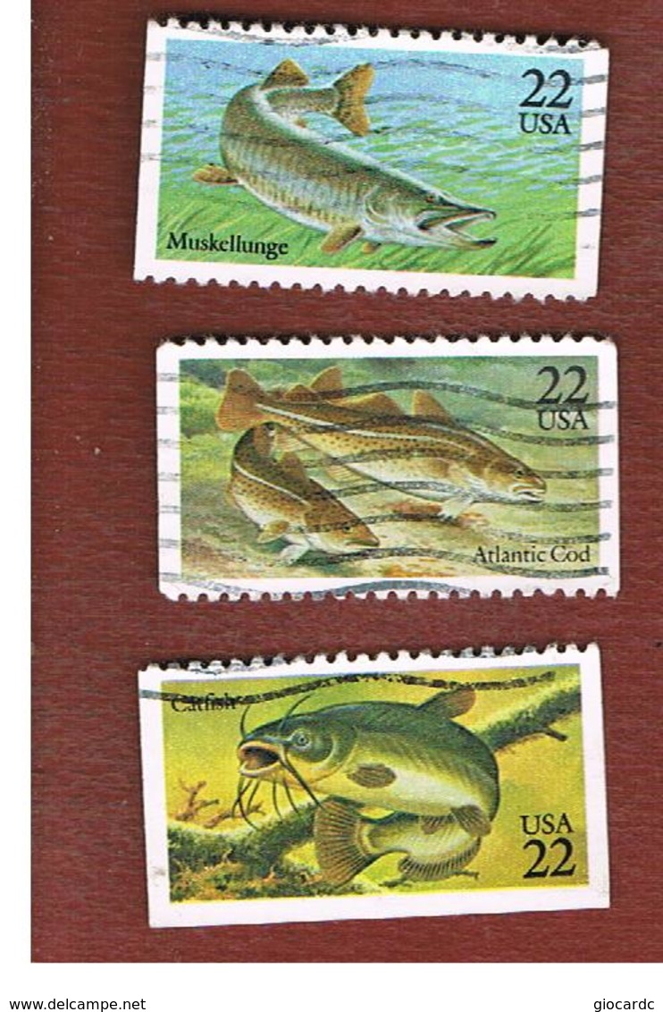 STATI UNITI (U.S.A.) - SG 2216.2220  - 1986 FISHES - USED - Usati