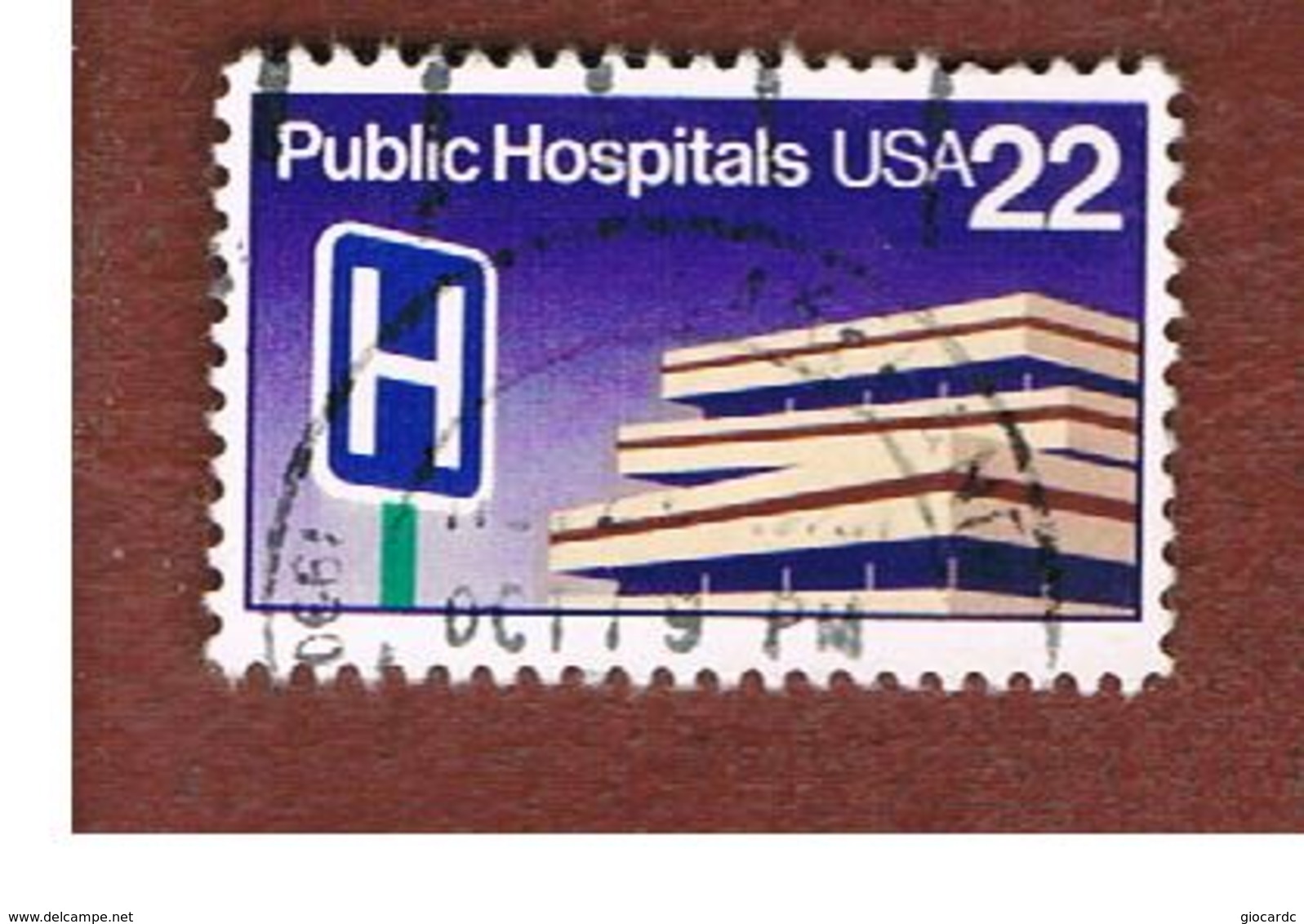 STATI UNITI (U.S.A.) - SG 2221  - 1986 PUBLIC HOSPITALS  - USED - Usati