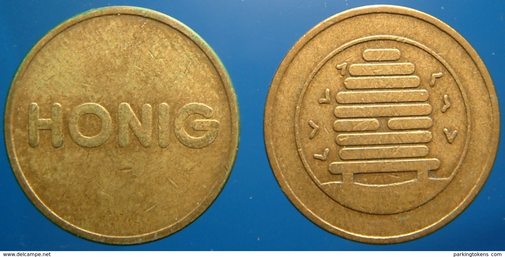 KB204-1a - HONIG Bijenkorf Honey Bee Beehive Bij Bei - Nijmegen - B 20.0mm - (Coffee) Machine Token - Firma's