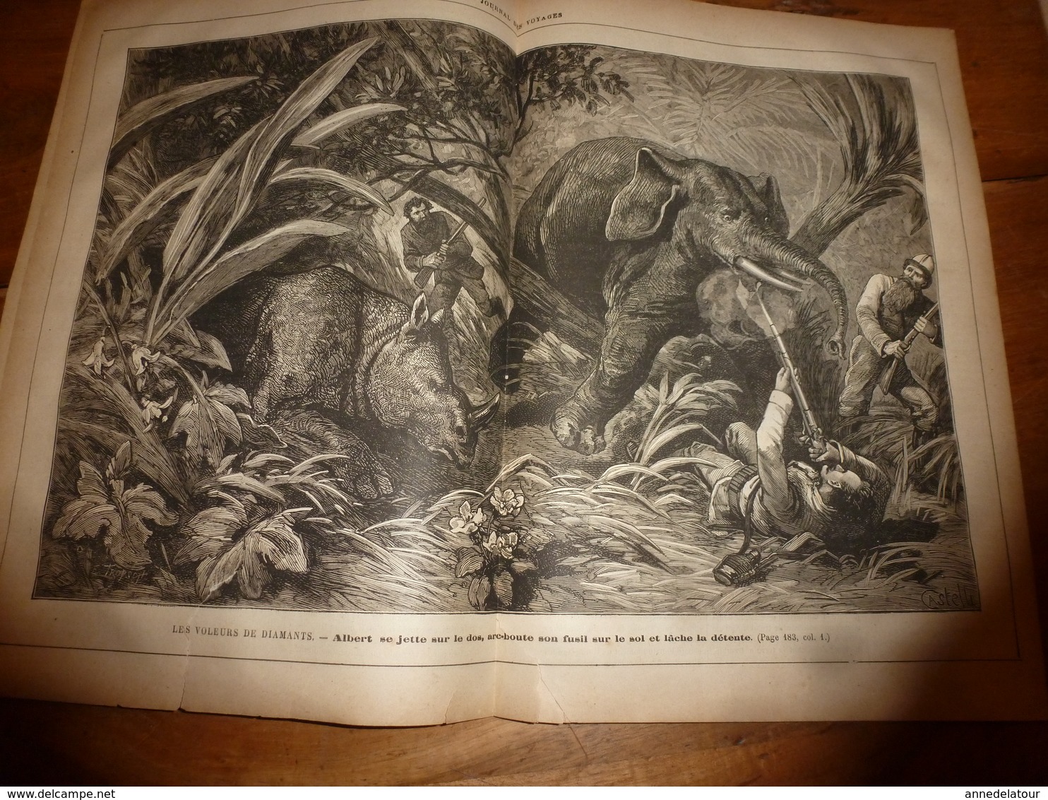 1883 JdV : Chasse éléphant Et Rhinocéros ; Etc - Revues Anciennes - Avant 1900