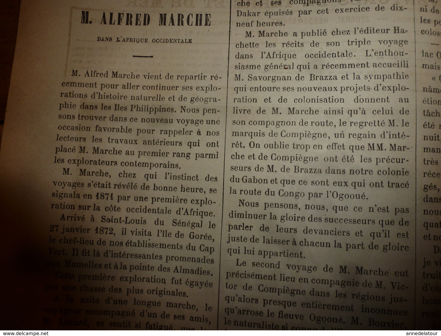 1883 JdV : Chasse éléphant Et Rhinocéros ; Etc - Revues Anciennes - Avant 1900