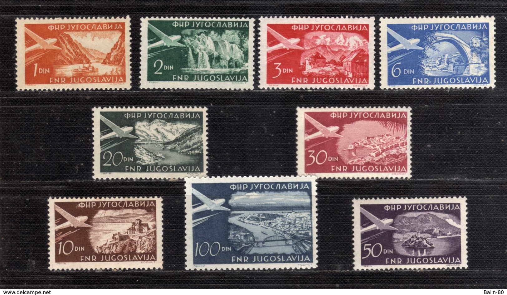 1951 - Yugoslavia - Sc. C 34 - C 42 - MNH - YU- 303 - 02 - Aéreo