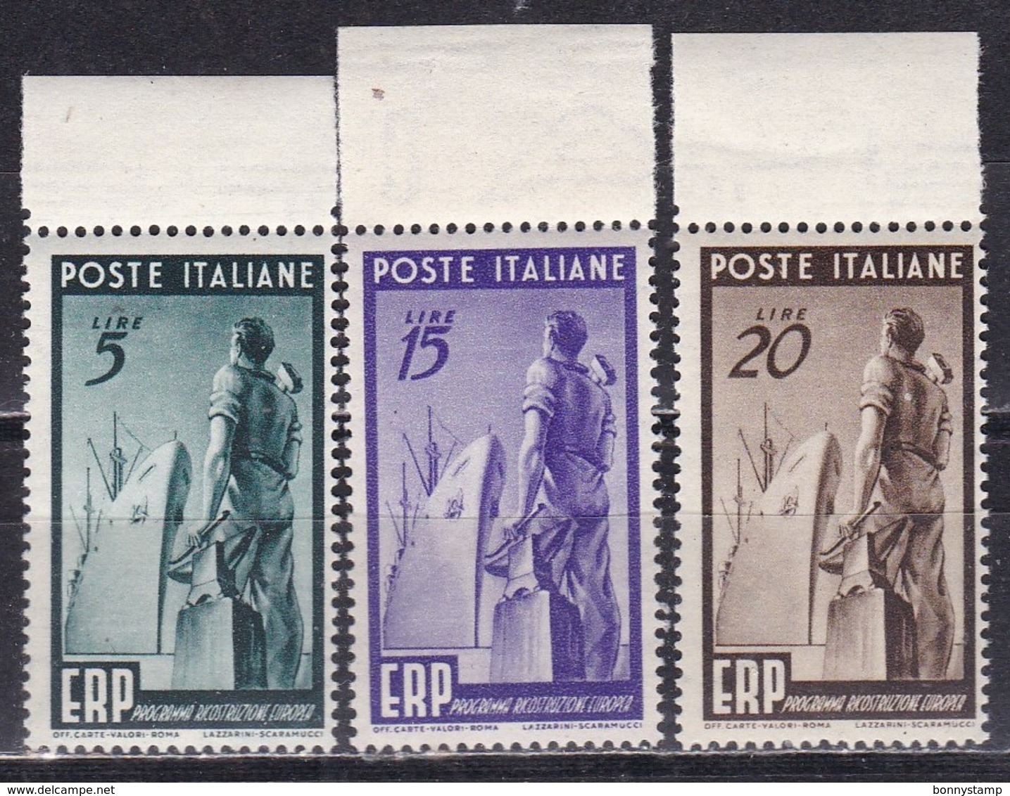 Repubblica Italiana, 1949 - ERP - Nr.601/603 MNH** - 1946-60: Nuovi