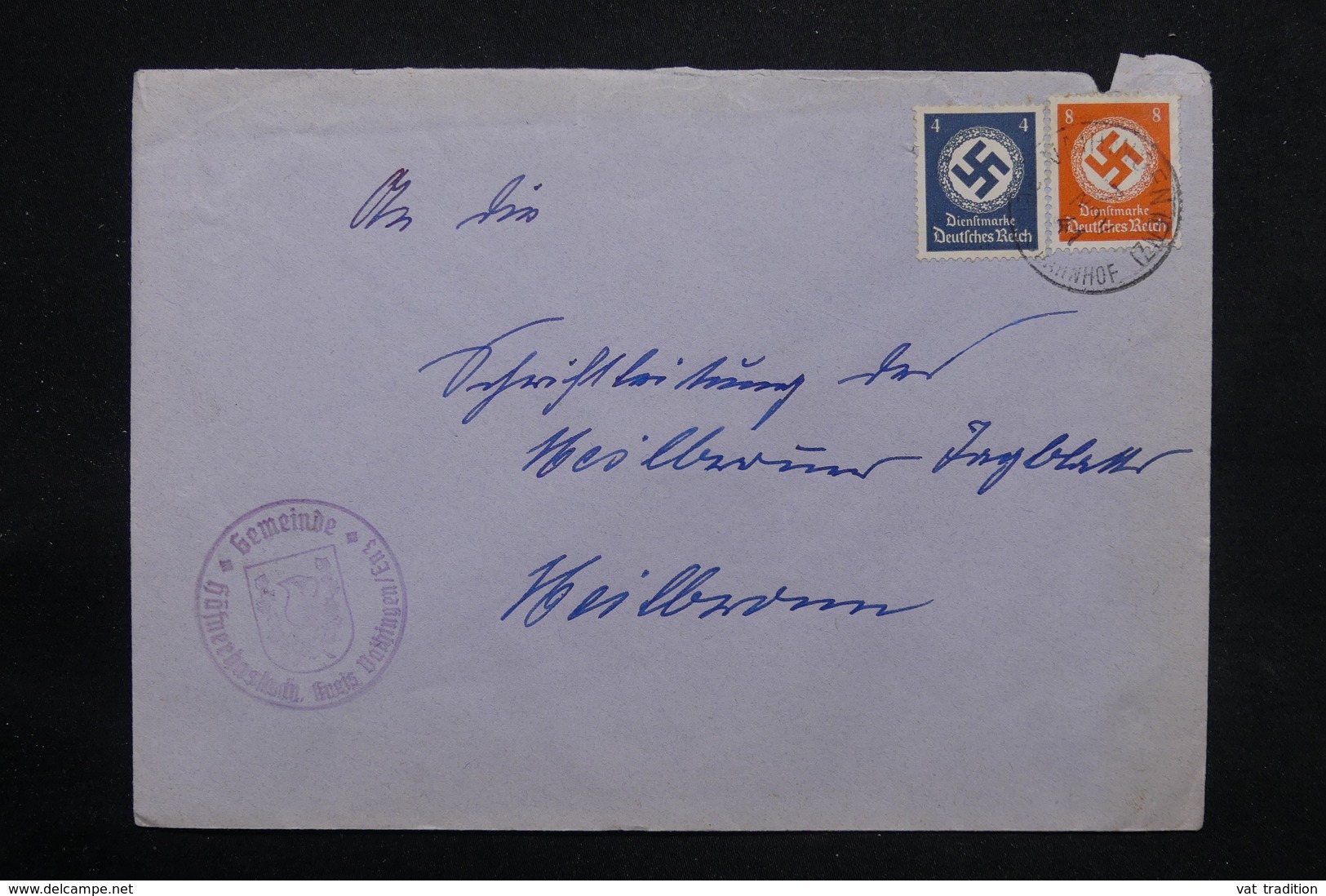 ALLEMAGNE - Enveloppe Pour Heilbronn En 1941 , Affranchissement Plaisant - L 25224 - Service