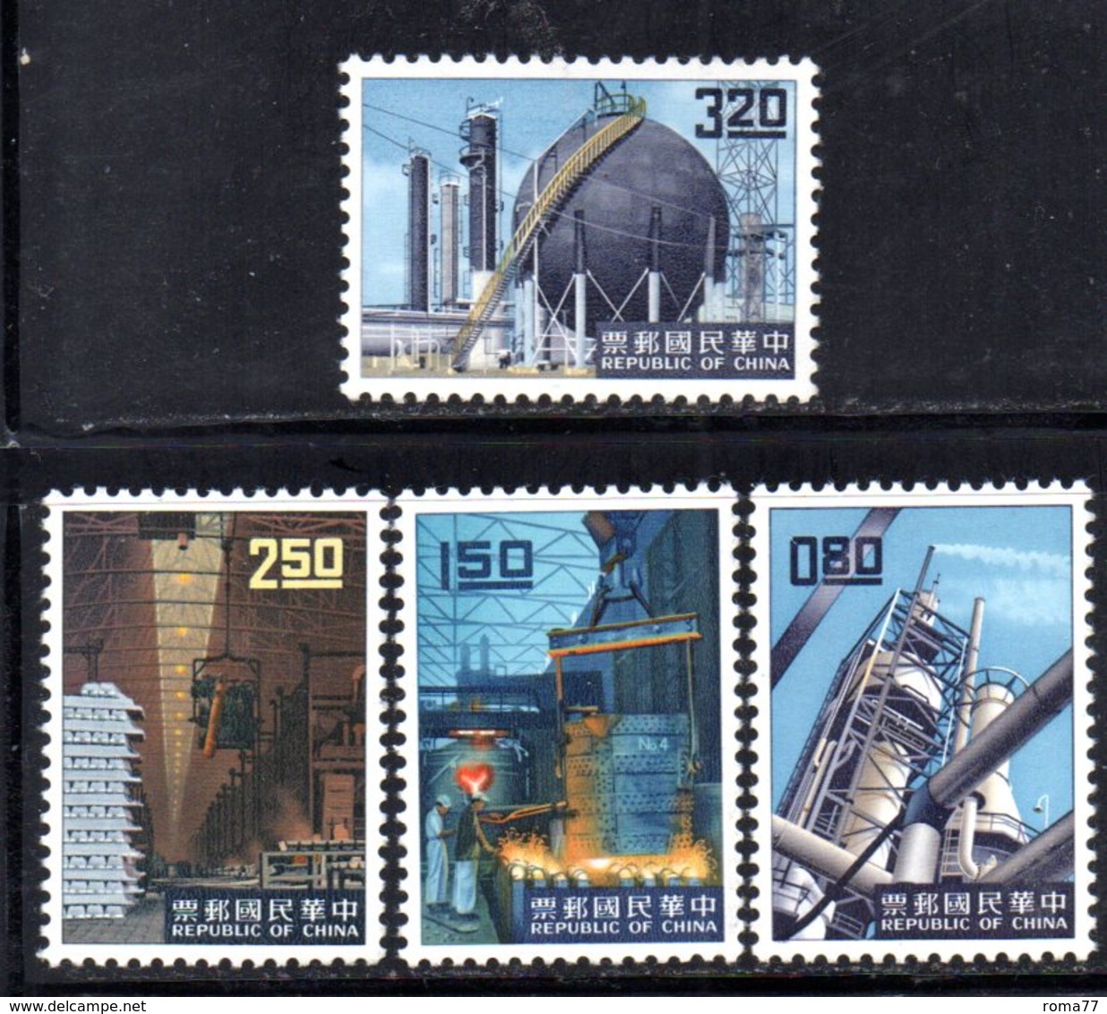 XP4362 - TAIWAN FORMOSA 1961 , Serie Yvert N. 384/387  ***  MNH - Nuovi