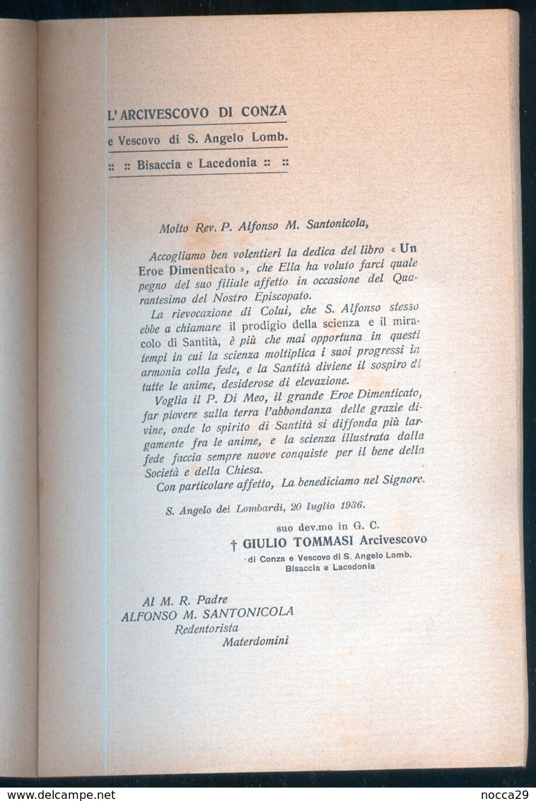BIOGRAFIA DI PADRE ALESSANDRO DI MEO DA VOLTURARA IRPINA 1936 - UN EROE DIMENTICATO - ED. A CAPOSELE - History, Biography, Philosophy