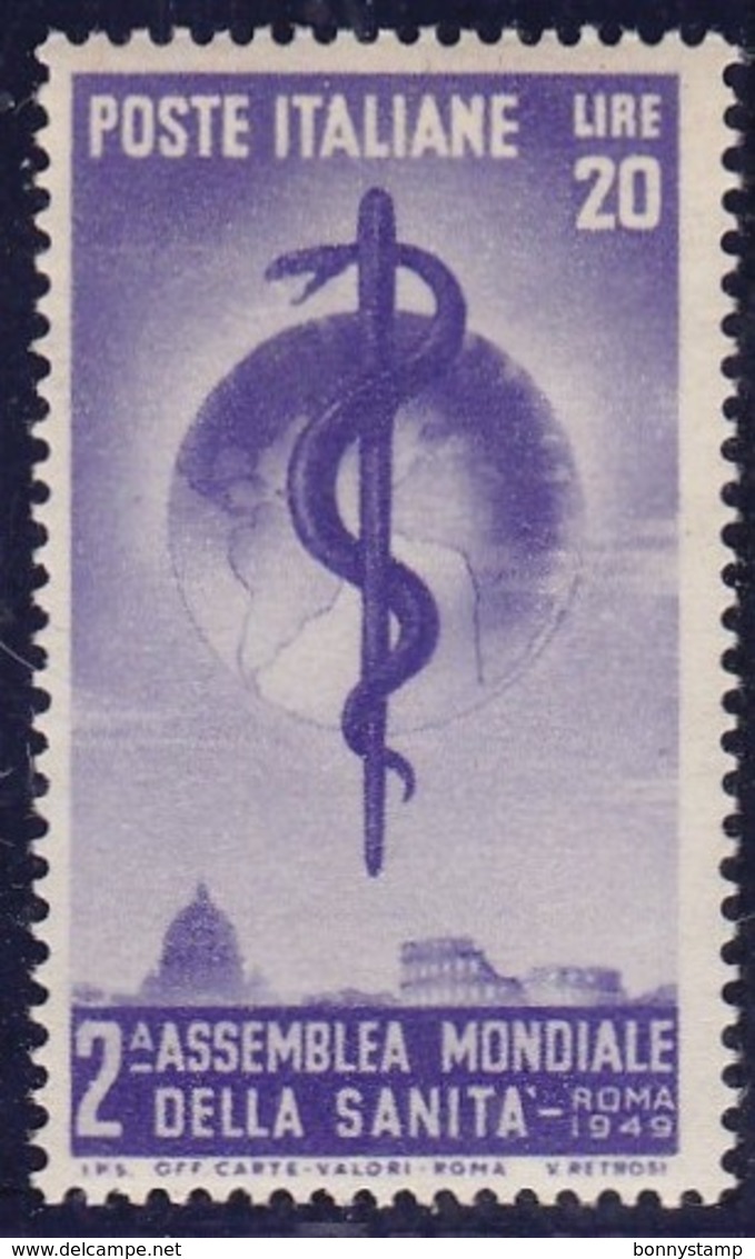 Repubblica Italiana, 1949 - 20 Lire Sanità - Nr.607 MNH** - 1946-60: Nieuw/plakker