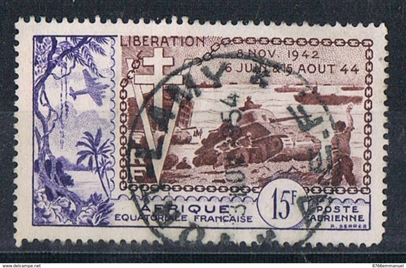 A.E.F. AERIEN N°57  Oblitération De Fort-Lamy - Used Stamps