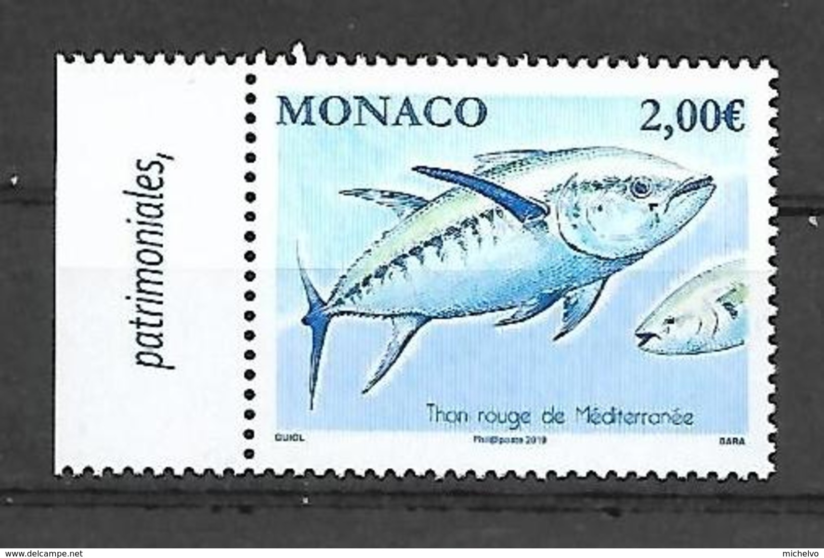 Monaco 2019 -  Yv N° 3182 ** - Thon Rouge De Méditerranée - Neufs