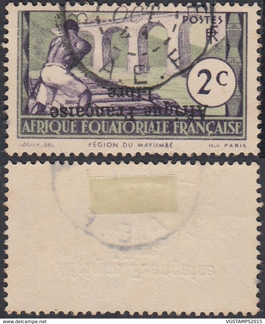 AEF - 1941 Timbre Yv157 Oblitéré Surcharge Renversée (7G29710) DC2424 - Oblitérés