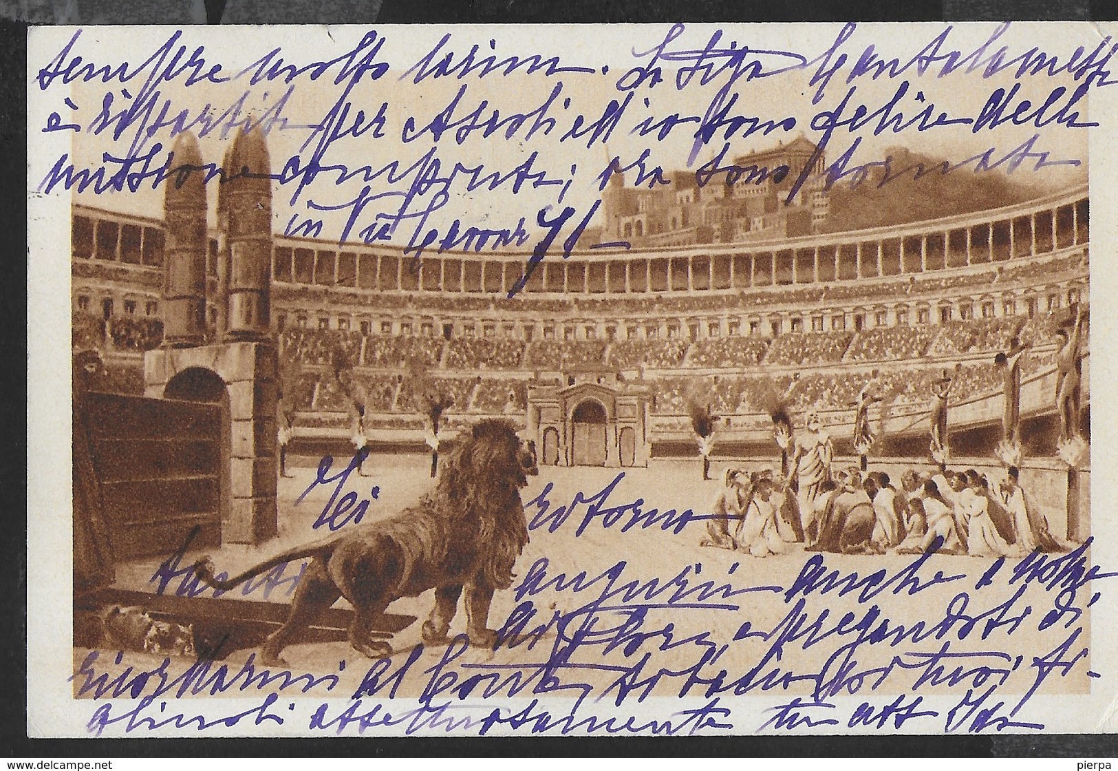 STORIA POSTALE REGNO - SAN FRANCESCO CENT 40 ISOLATO SU CARTOLINA DA ROMA/FERROVIA 16.04.1927 - Storia Postale