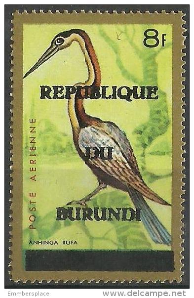 Burundi -  1967 African Darter (Republic Overprint) 8f  MH *  SG 233  Sc C35B - Unused Stamps