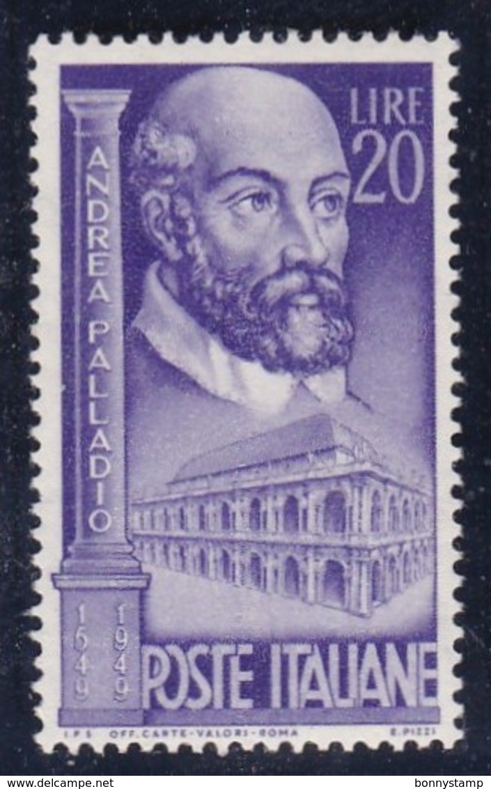 Repubblica Italiana, 1949 - 20 Lire Andrea Palladio - Nr.608 MNH** - 1946-60: Nuovi