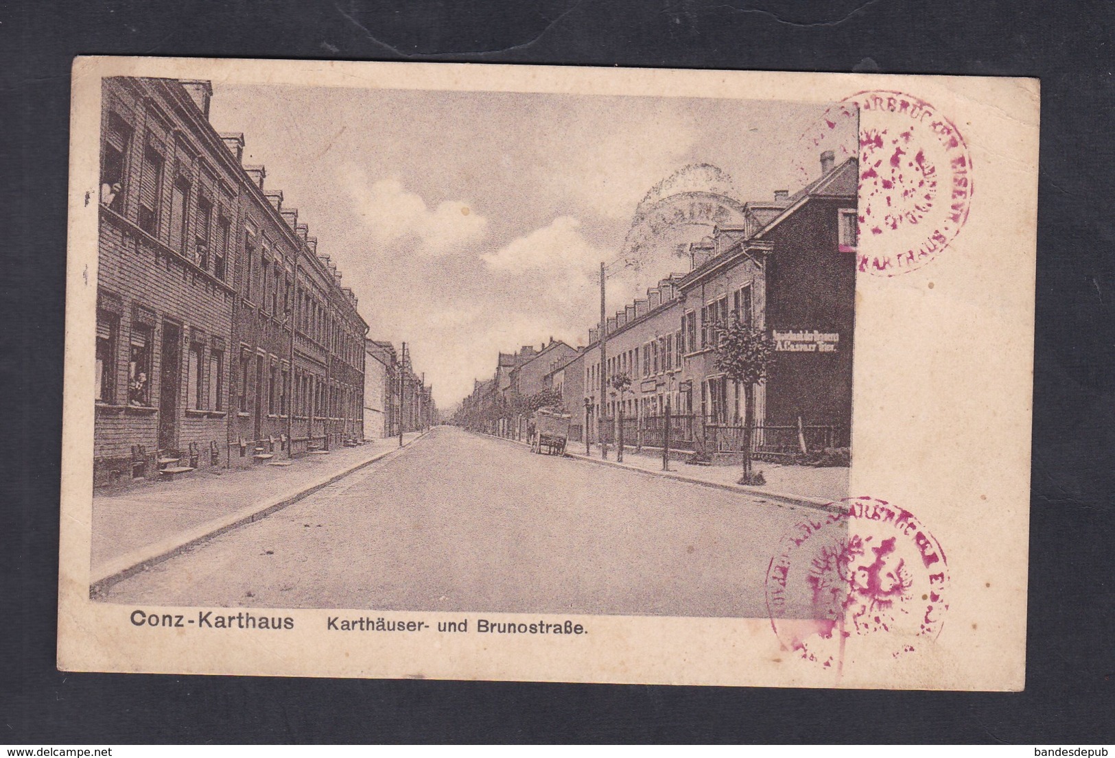 AK Konz Conz Karthaus Karthäuser- Und Brunostrasse ( Forces Francaises En Allemagne 1924 ) - Konz