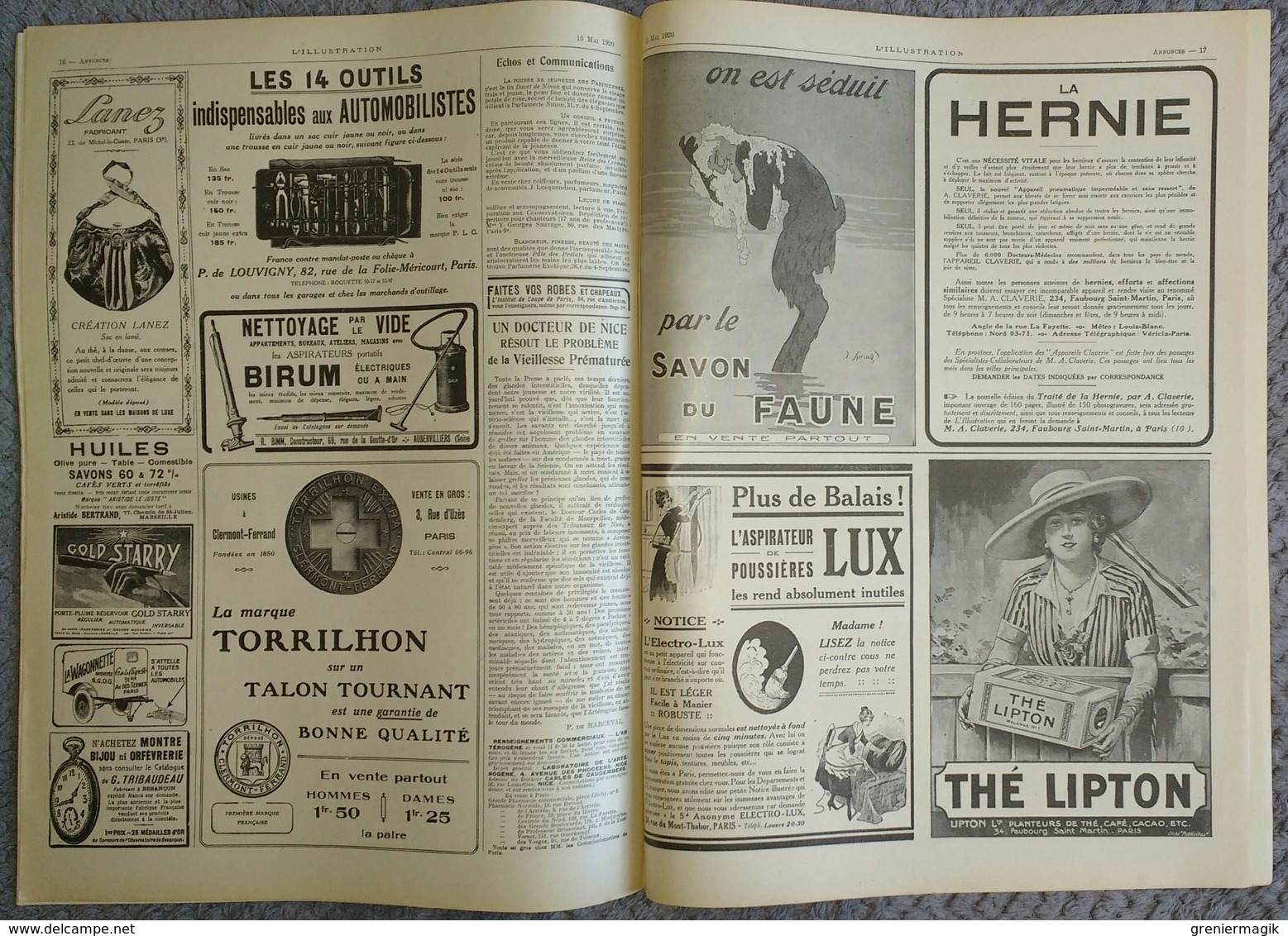 L'Illustration 4028 15 mai 1920 Jeanne d'Arc Orléans/Maroc Casablanca/André Tardieu/Cheminots/Cappiello/Georges Conrad